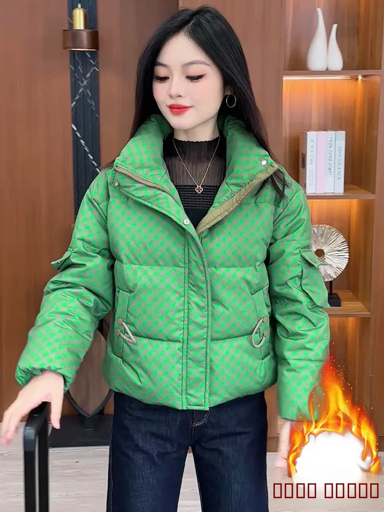 Модный женский зимний пуховик из хлопка в клетку, теплый, в корейском стиле, с пуговицами и молнией, с узором-сплайсингом, длинный
Модный женский зимний пуховик из хлопка в клетку, теплый, в корейском стиле, с пуговицами и молнией, с узором-сплайсингом, длинный