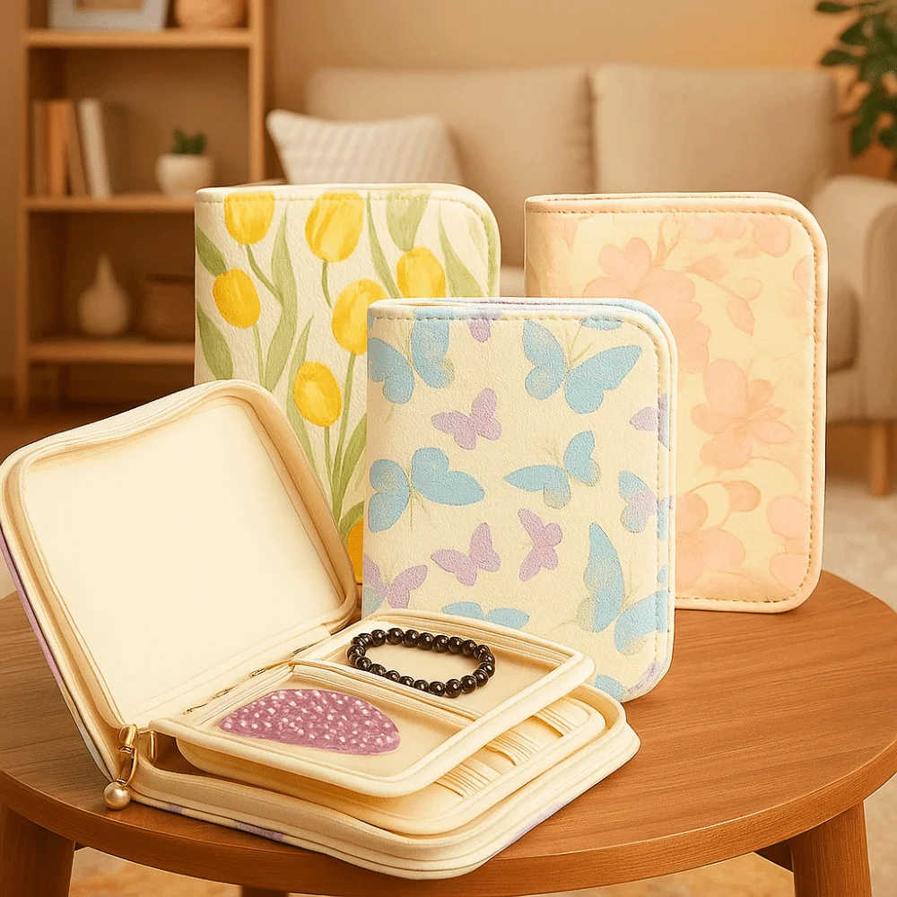 Butterfly Flower Pattern Jewelry Storage Bag Anti-Oxidation Grid Storage Jewelry Organizer Multi-Layer Notebook Jewelry Handbag
Butterfly Flower Pattern Jewelry Storage Bag Anti-Oxidation Grid Storage Jewelry Organizer Multi-Layer Notebook Jewelry Handbag