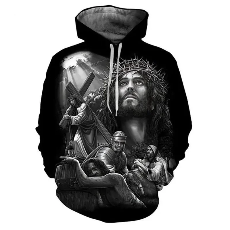 Christian Cross Jesus Pattern Hoodie For Men God 3D Print Long Sleeves Casual Pullover Streetwear Tops Hoodies Loose Sweatshirt
Christian Cross Jesus Pattern Hoodie For Men God 3D Print Long Sleeves Casual Pullover Streetwear Tops Hoodies Loose Sweatshirt