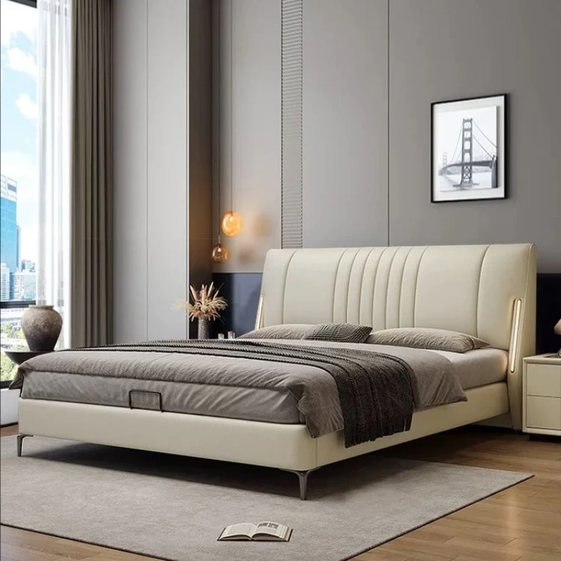 Beige Decor Bedroom Bed Nordic Design Home Headboard Nappa Leather King Size Frame Frameide Table With Drawers Furniture Sets
Beige Decor Bedroom Bed Nordic Design Home Headboard Nappa Leather King Size Frame Frameide Table With Drawers Furniture Sets