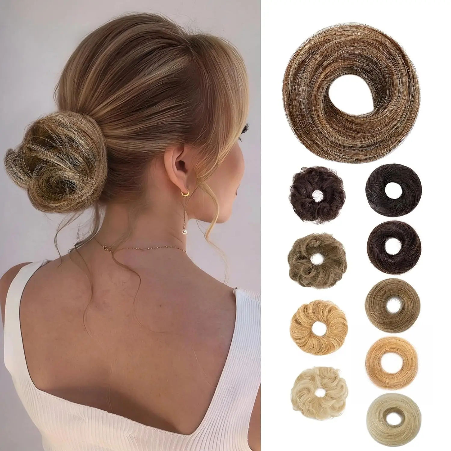 Synthetic Messy Hair Bun Extensions Elastic Hair Scrunchies Hairpieces Synthetic Chignon Donut Updo Hair Pieces for Women
Synthetic Messy Hair Bun Extensions Elastic Hair Scrunchies Hairpieces Synthetic Chignon Donut Updo Hair Pieces for Women