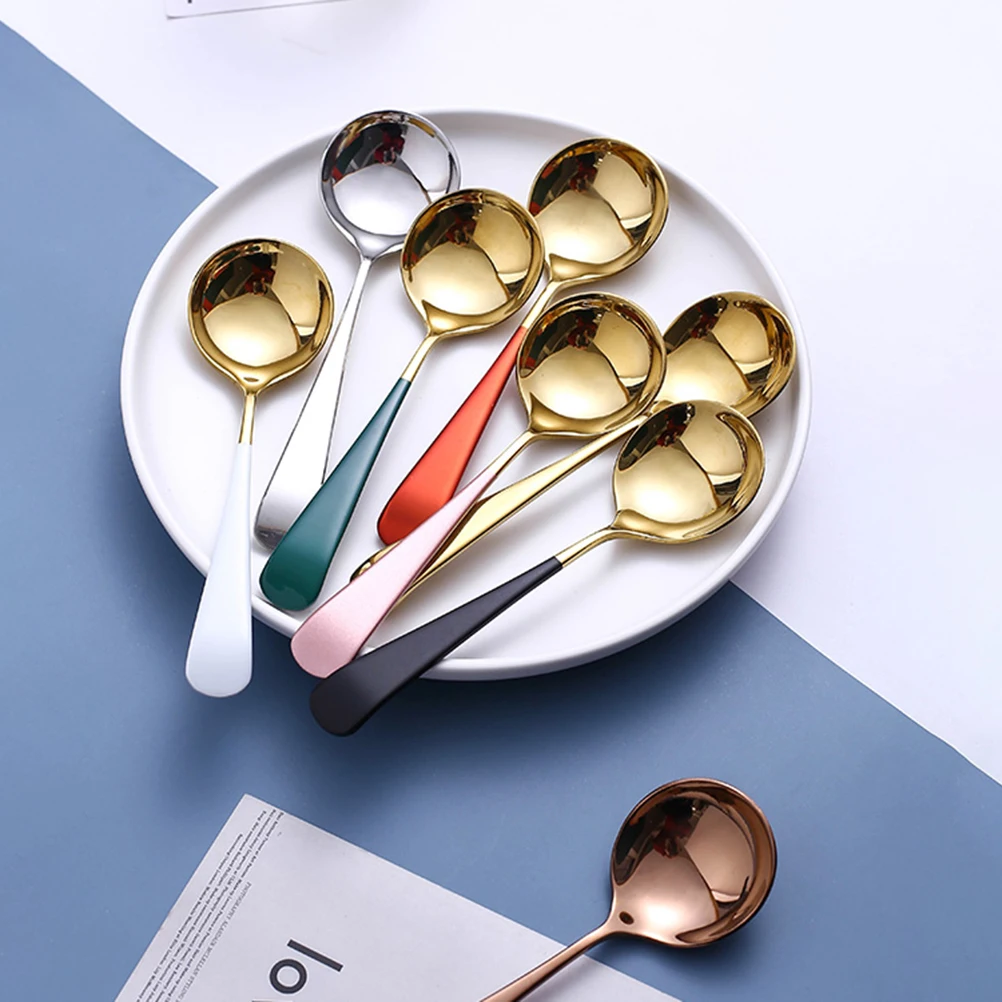 3pcs Stainless Steel Soup Spoon Portable Modern Design Tableware Serving Dessert Spoons Sugar Scoop Stirrer Kitchen Bar
3pcs Stainless Steel Soup Spoon Portable Modern Design Tableware Serving Dessert Spoons Sugar Scoop Stirrer Kitchen Bar