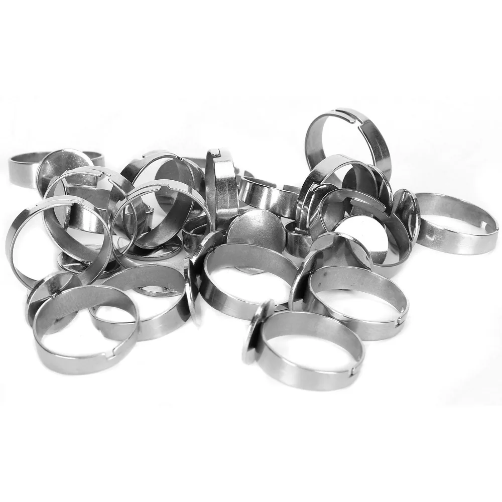 20pcs Stainless Steel Flat Ring Base 12mm Silver Ring Bezel Blanks Round Pad Adjustable Ring Base DIY Jewelry Making
20pcs Stainless Steel Flat Ring Base 12mm Silver Ring Bezel Blanks Round Pad Adjustable Ring Base DIY Jewelry Making