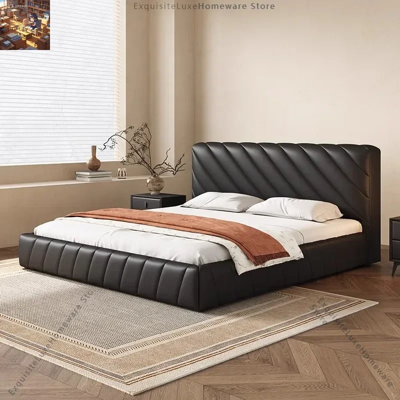 Wood Frame Double Bed Artificial Leather Design Headboards King Size Double Bed Black Modern Lit 2 Personnes Bedroom Furniture
Wood Frame Double Bed Artificial Leather Design Headboards King Size Double Bed Black Modern Lit 2 Personnes Bedroom Furniture