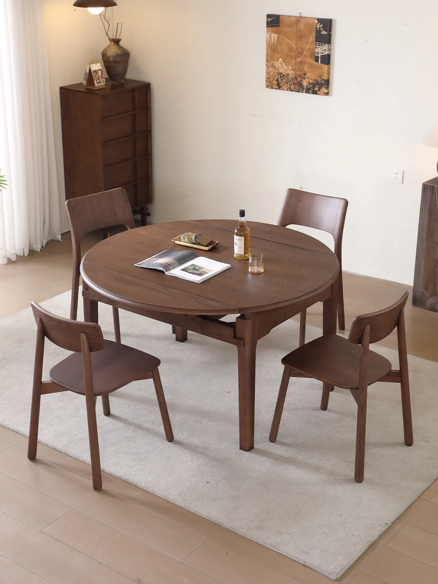 PYH ash wood solid wood dining table and chair household square round dining table folding dining dual-purpose
PYH ash wood solid wood dining table and chair household square round dining table folding dining dual-purpose