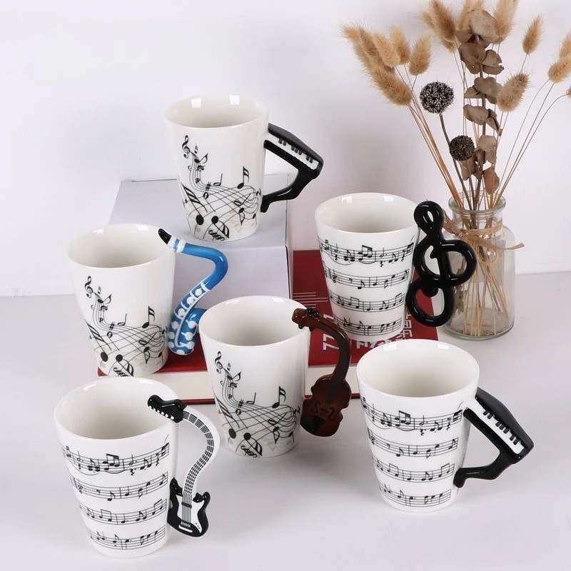 Creative Musical Instrument Note Ceramic Mug, Office Breakfast Milk Coffee Mugs, Fun Couple Water Cups, Christmas Gift Tea Cup
Creative Musical Instrument Note Ceramic Mug, Office Breakfast Milk Coffee Mugs, Fun Couple Water Cups, Christmas Gift Tea Cup