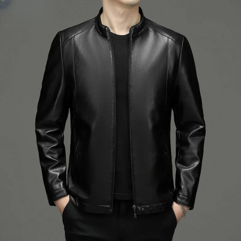 Genuine Leather Jacket Men Clothing Autumn Winter Leather Jackets for Men Standing Collar Casual Zipper Coats Chaquetas Hombre
Genuine Leather Jacket Men Clothing Autumn Winter Leather Jackets for Men Standing Collar Casual Zipper Coats Chaquetas Hombre