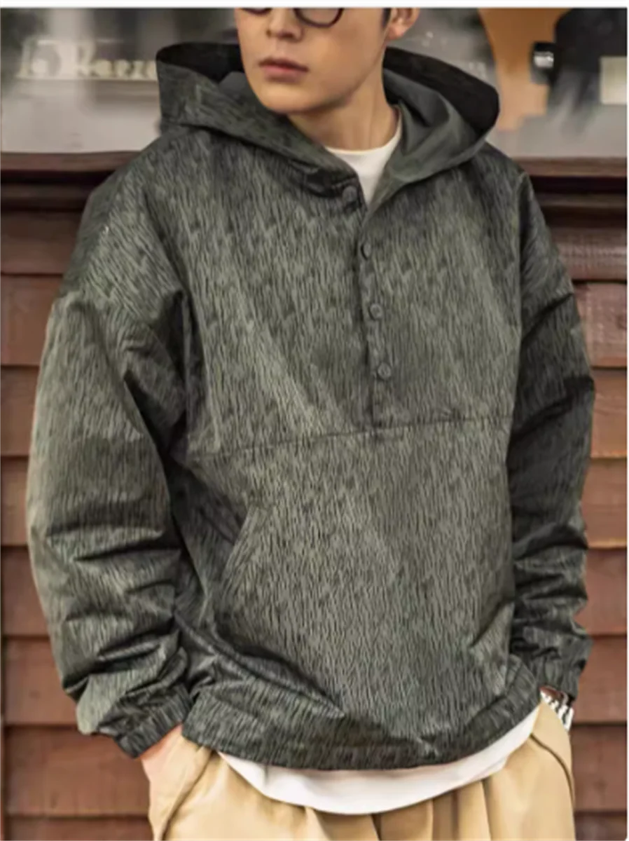 American retro raindrop camouflage hooded jacket, military outdoor pullover, assault jacket, men's jacket
American retro raindrop camouflage hooded jacket, military outdoor pullover, assault jacket, men's jacket