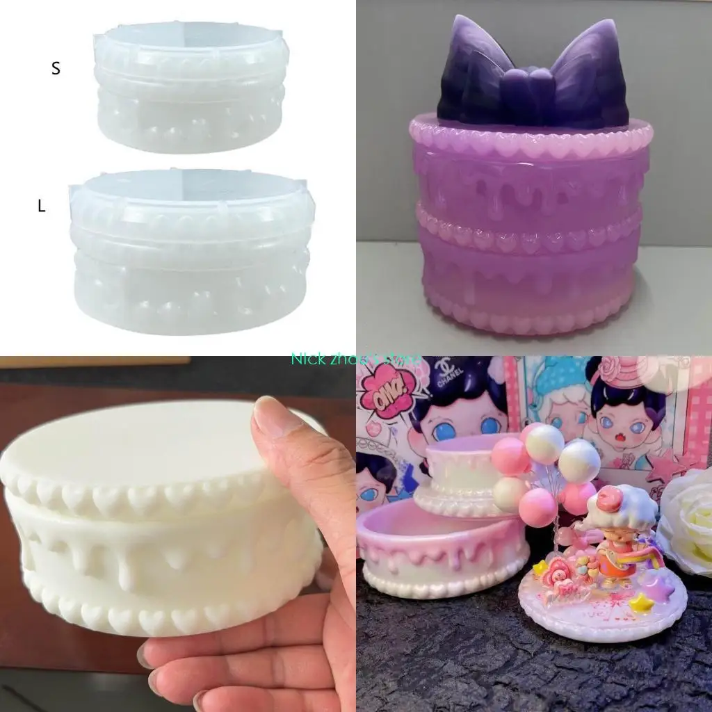 E15E Double Layer Shortcake Tabletop Storage Box Frosted Resin Casting Molds for DIY
E15E Double Layer Shortcake Tabletop Storage Box Frosted Resin Casting Molds for DIY