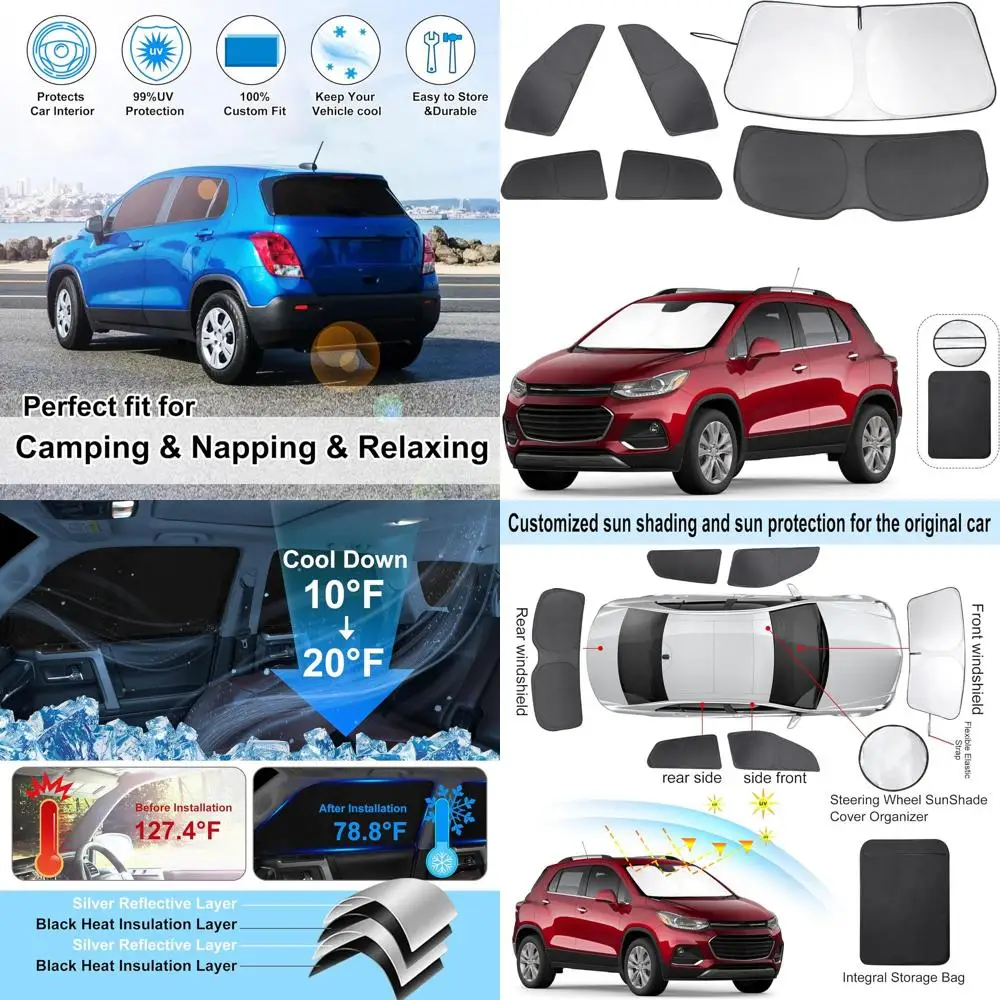 Настраиваемый складной солнцезащитный козырек для Chevy Trax 2013-2023 гг. — полный комплект для лобового стекла, боковых и задних окон, улучшающих конфиденциальность и не дает
Настраиваемый складной солнцезащитный козырек для Chevy Trax 2013-2023 гг. — полный комплект для лобового стекла, боковых и задних окон, улучшающих конфиденциальность и не дает