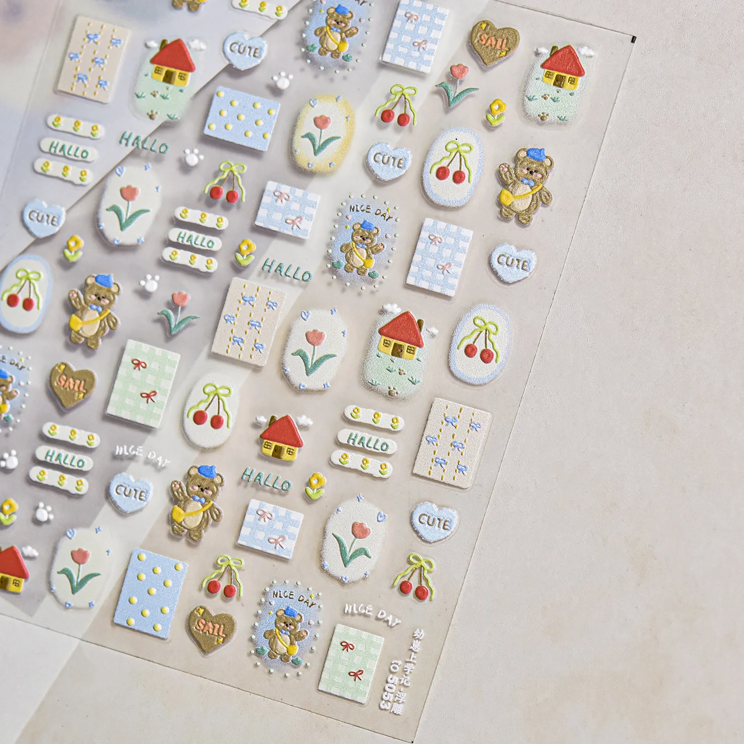 Cute Bear Messenger bag Go to School Cherry Bowknot Flowers Tulip Love Heart 5D Nail Art Self Adhesive Cartoon Manicure Decal
Cute Bear Messenger bag Go to School Cherry Bowknot Flowers Tulip Love Heart 5D Nail Art Self Adhesive Cartoon Manicure Decal