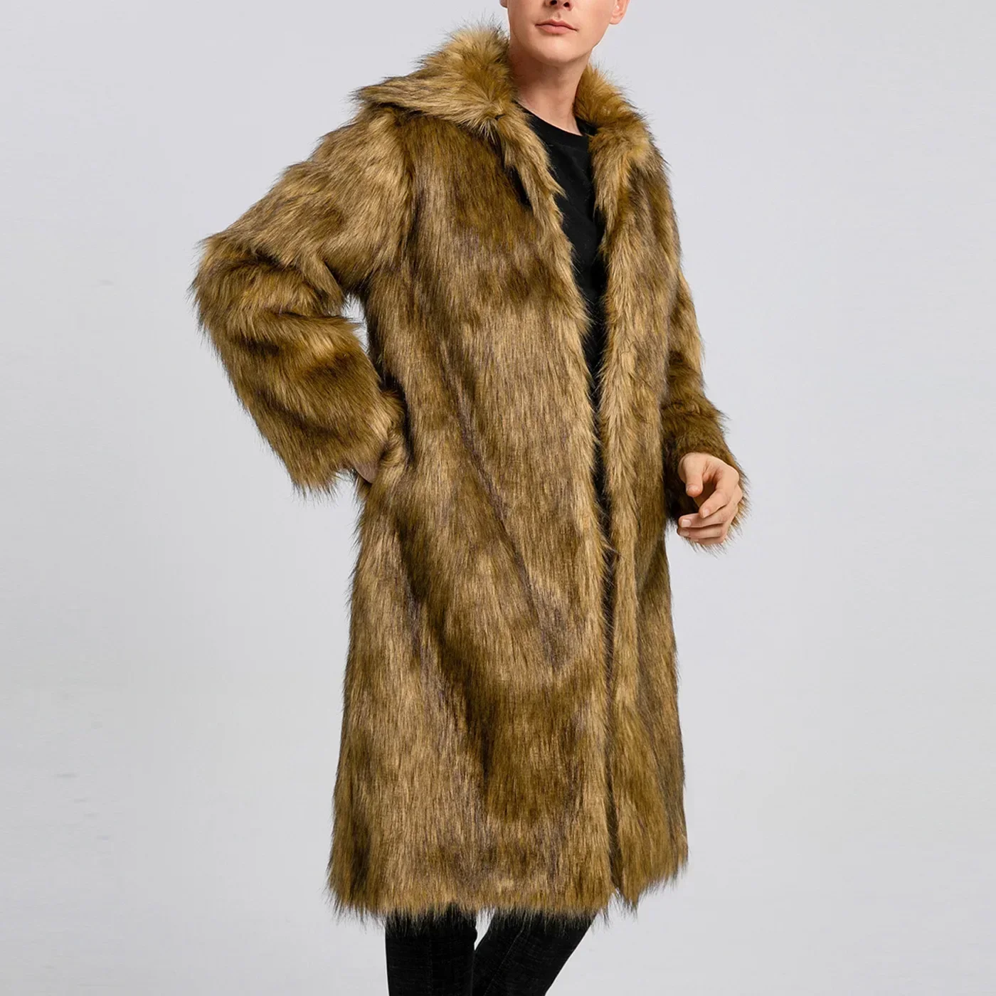 Men Faux Fox Fur Jacket Coat Winter Warm Thick Fluffy Long Sleeve Shaggy Outerwear Luxury Fur Long Jacket Bontjas Jackets Mens
Men Faux Fox Fur Jacket Coat Winter Warm Thick Fluffy Long Sleeve Shaggy Outerwear Luxury Fur Long Jacket Bontjas Jackets Mens