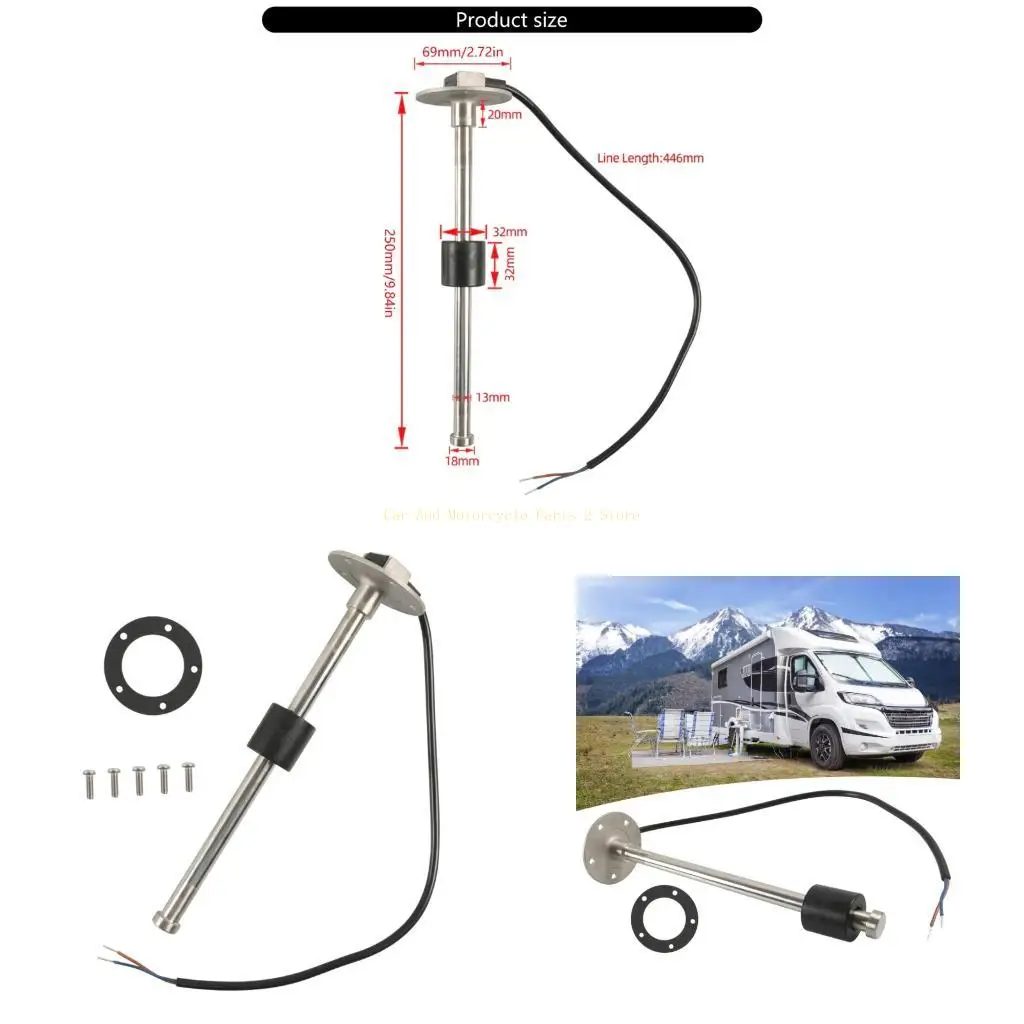 High Precise Stainless Steel Sending Unit And Gauges 250mm Water Level For Marine Boat Car Truck Vehicle
High Precise Stainless Steel Sending Unit And Gauges 250mm Water Level For Marine Boat Car Truck Vehicle