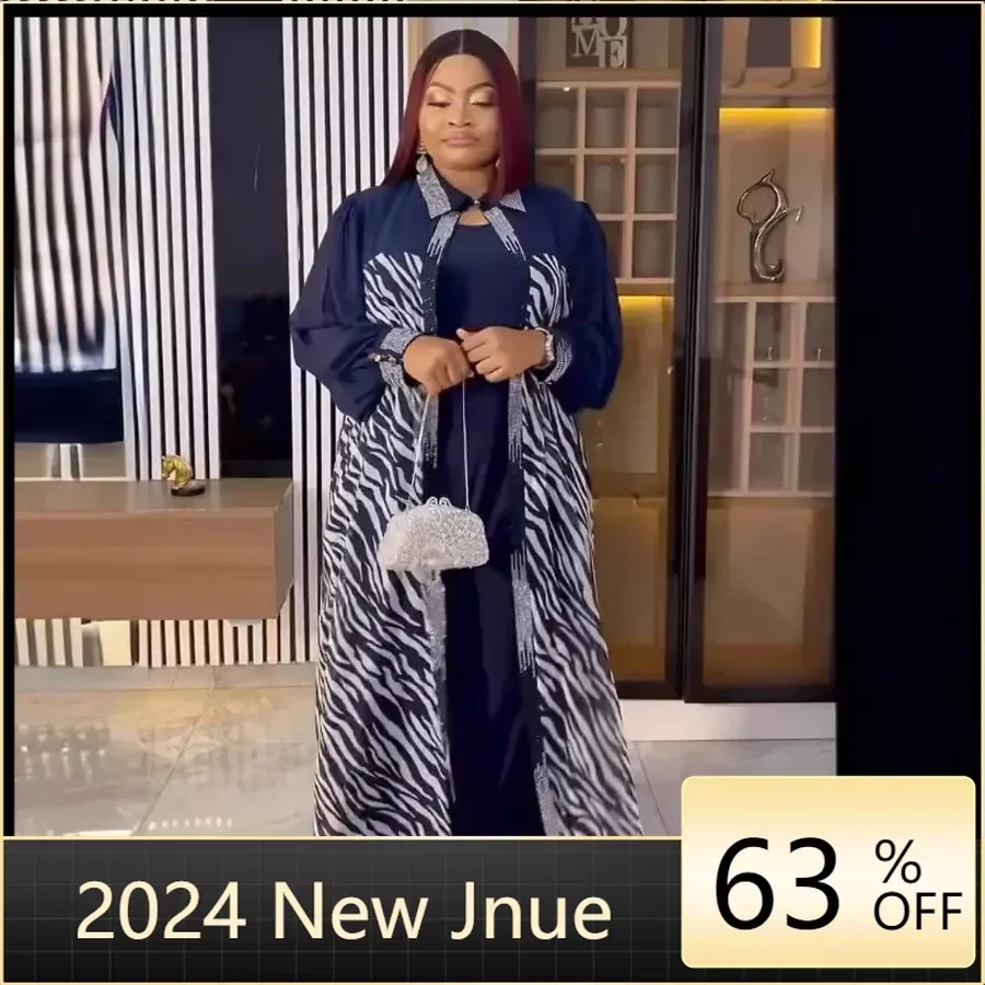 Chiffon Long Dresses For Women African Dashiki Print Two Piece Set Clothing Dubai Turkey Abayas Elegant Party Evening Gowns 2024
Chiffon Long Dresses For Women African Dashiki Print Two Piece Set Clothing Dubai Turkey Abayas Elegant Party Evening Gowns 2024