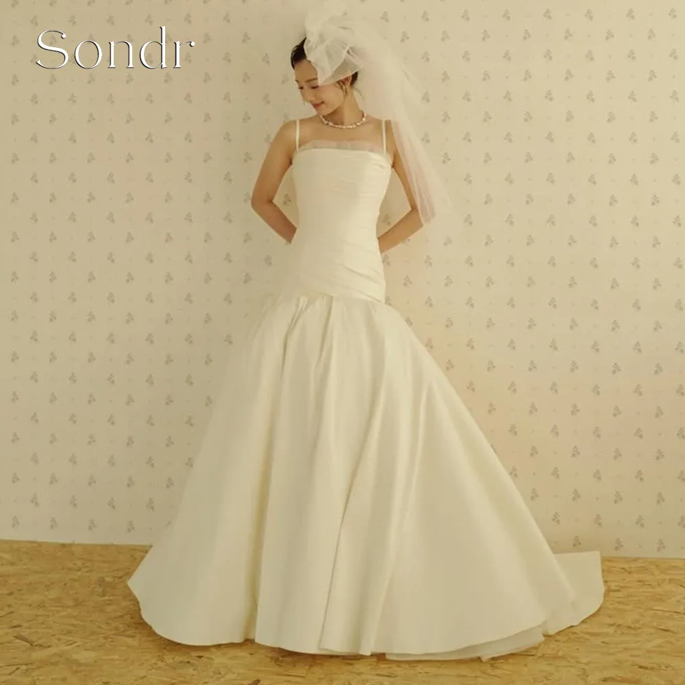 Sondr Customized Spaghetti Straps Korean Wedding Dresses Floor Length A Line Elegant Bride Gowns Photo Shoot Gown for Bride
Sondr Customized Spaghetti Straps Korean Wedding Dresses Floor Length A Line Elegant Bride Gowns Photo Shoot Gown for Bride