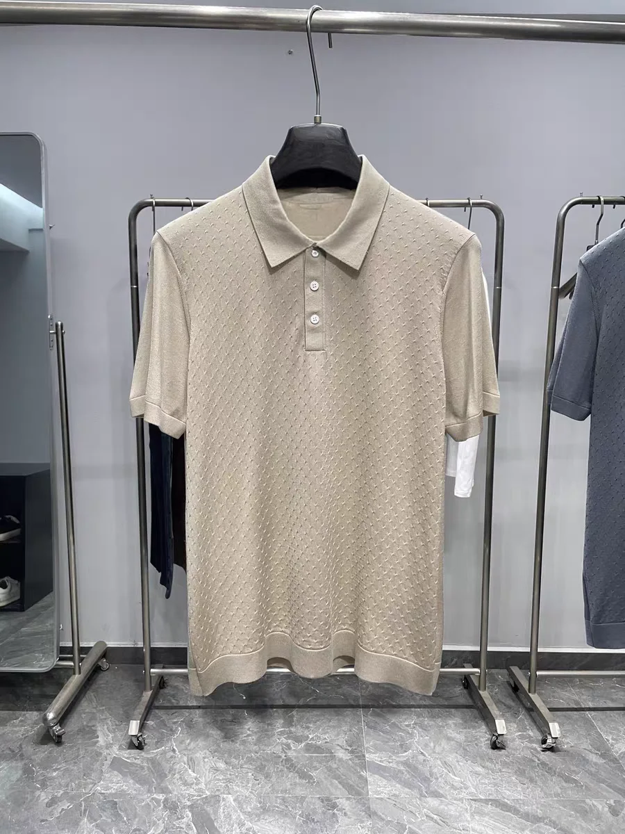 Italian Luxury Preppy Style Short Sleeve Shirt Casual No Logo Turn-down Collar Men's Business Casual Knitted Summer 2026
Italian Luxury Preppy Style Short Sleeve Shirt Casual No Logo Turn-down Collar Men's Business Casual Knitted Summer 2026