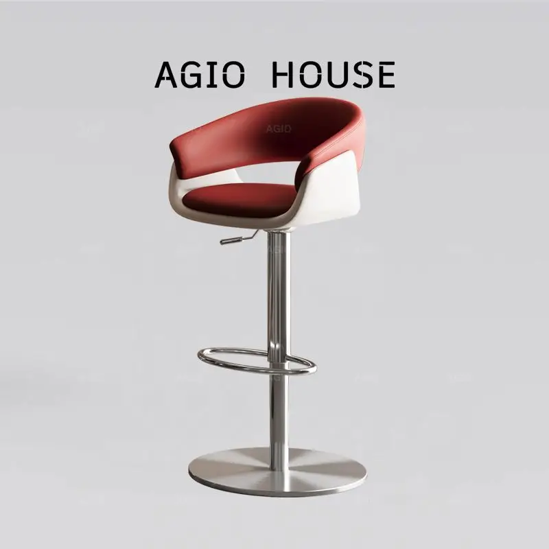 Modern Minimalist Stainless Steel Swivel Bar Stool with High Backrest - Home, Bar, Front Desk Cashier Island Counter Stoo
Modern Minimalist Stainless Steel Swivel Bar Stool with High Backrest - Home, Bar, Front Desk Cashier Island Counter Stoo