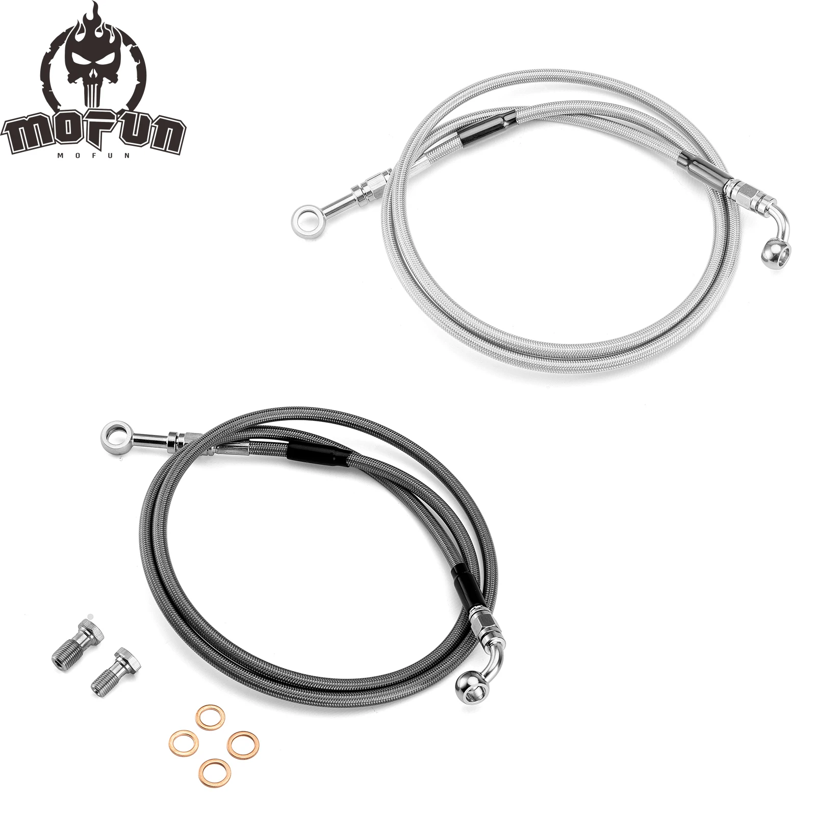 Extended Length Stainless Steel Non-ABS Hydraulic Front Brake Line Kit for Harley Dyna 1996-2006 Super Glide Wide Glide Low Ride
Extended Length Stainless Steel Non-ABS Hydraulic Front Brake Line Kit for Harley Dyna 1996-2006 Super Glide Wide Glide Low Ride