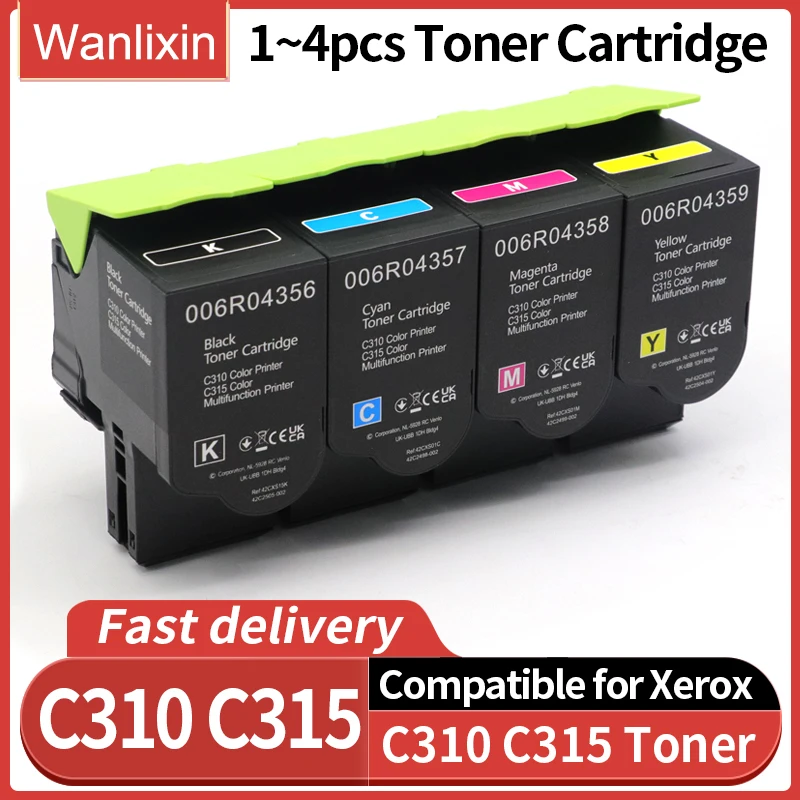 006R04360 006R04364 006R04368 006R04356 C310 C315 Toner Cartridge Compatible for FUJI Xerox C310V C315V C310DNI Printer Color
006R04360 006R04364 006R04368 006R04356 C310 C315 Toner Cartridge Compatible for FUJI Xerox C310V C315V C310DNI Printer Color