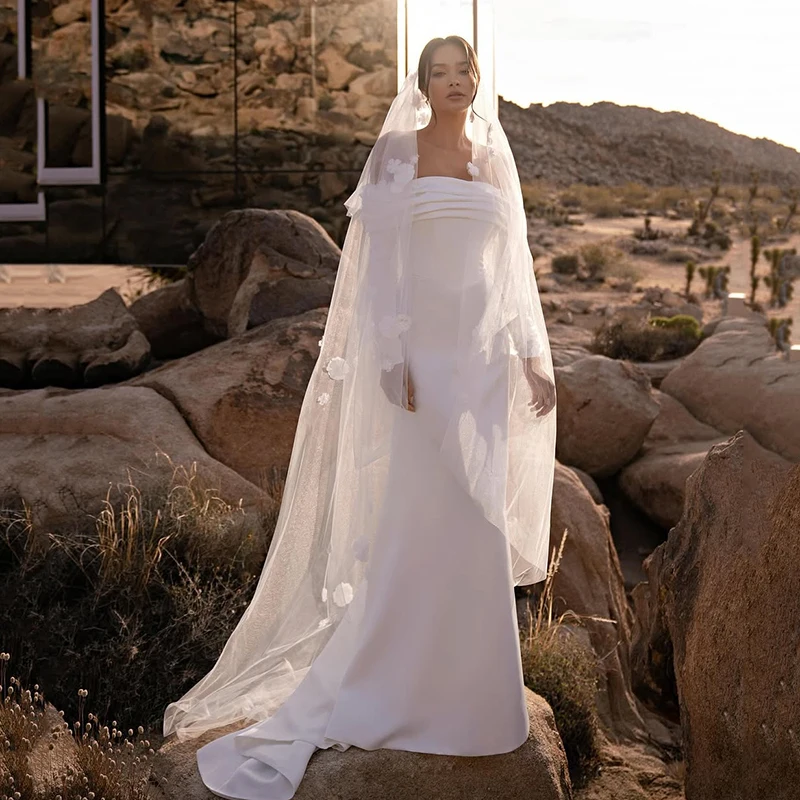 LORIE Lvory Satin Flower Applique Wedding Dress Mermaid Off Shoulder Bride Dress No veil Women Wedding Party Gowns 2025
LORIE Lvory Satin Flower Applique Wedding Dress Mermaid Off Shoulder Bride Dress No veil Women Wedding Party Gowns 2025