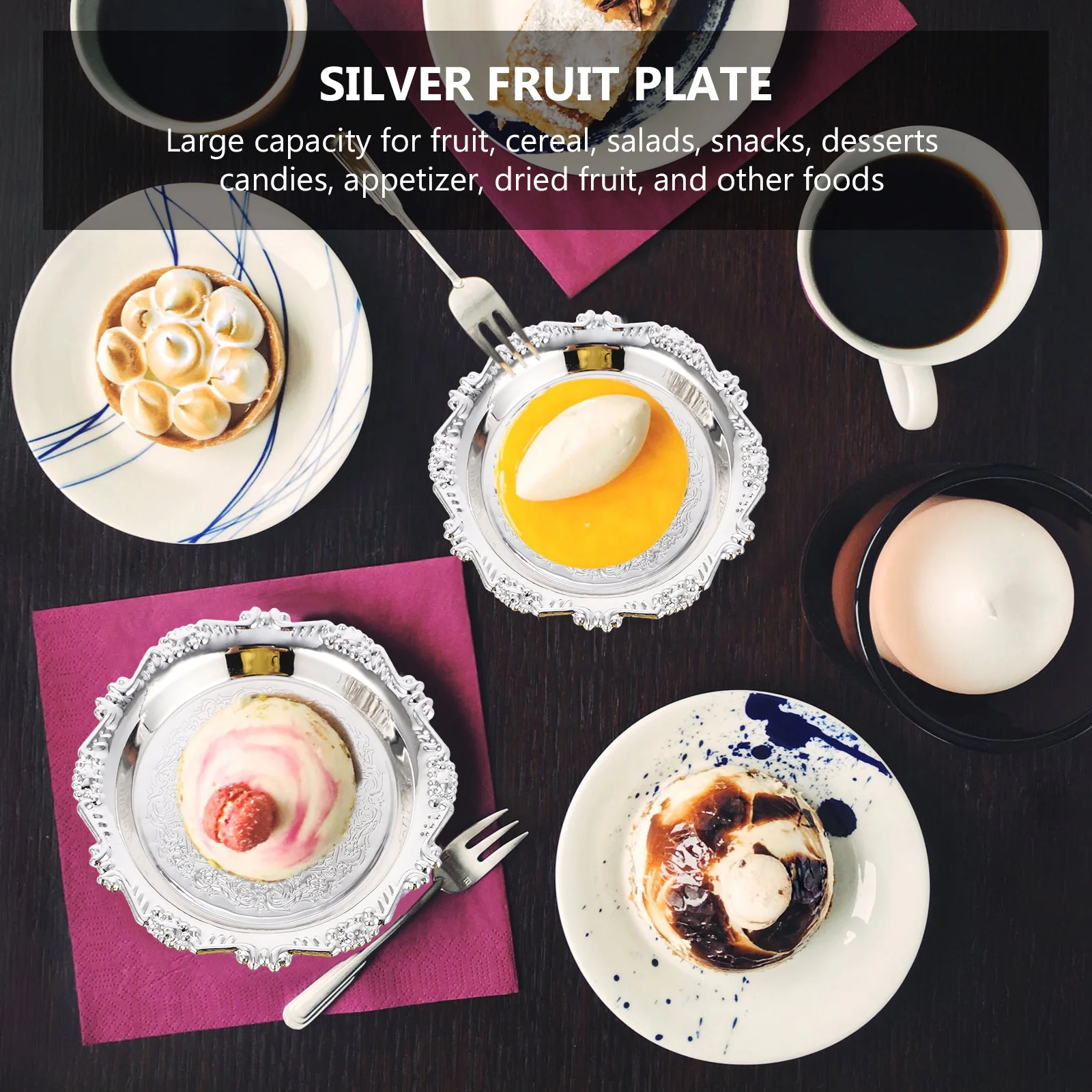 1 set 1 Set Creative Metal Food Serving Tray Luxury Storage Dish For Snacks Fruit Dried Fruit Plate Tea Table Home Decoration
1 set 1 Set Creative Metal Food Serving Tray Luxury Storage Dish For Snacks Fruit Dried Fruit Plate Tea Table Home Decoration