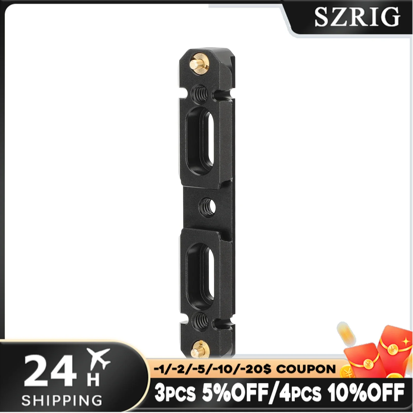 SZRIG 3.9" NATO Rail Quick Release Safety Rail Rig With 1/4" Thread Hole Mount Cage And Cold Shoe For Anti-Off Top Handle
SZRIG 3.9" NATO Rail Quick Release Safety Rail Rig With 1/4" Thread Hole Mount Cage And Cold Shoe For Anti-Off Top Handle