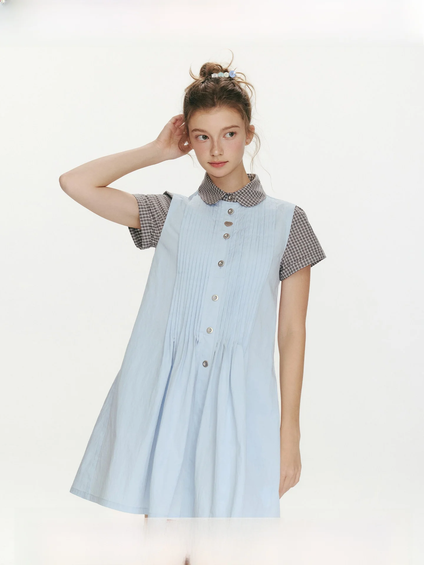 WhyBerry Vintage Korean Style Fake Two-Piece Dress School Uniform Short Skirt Breathable Cotton Short Sleeve Loose Fit Dress
WhyBerry Vintage Korean Style Fake Two-Piece Dress School Uniform Short Skirt Breathable Cotton Short Sleeve Loose Fit Dress