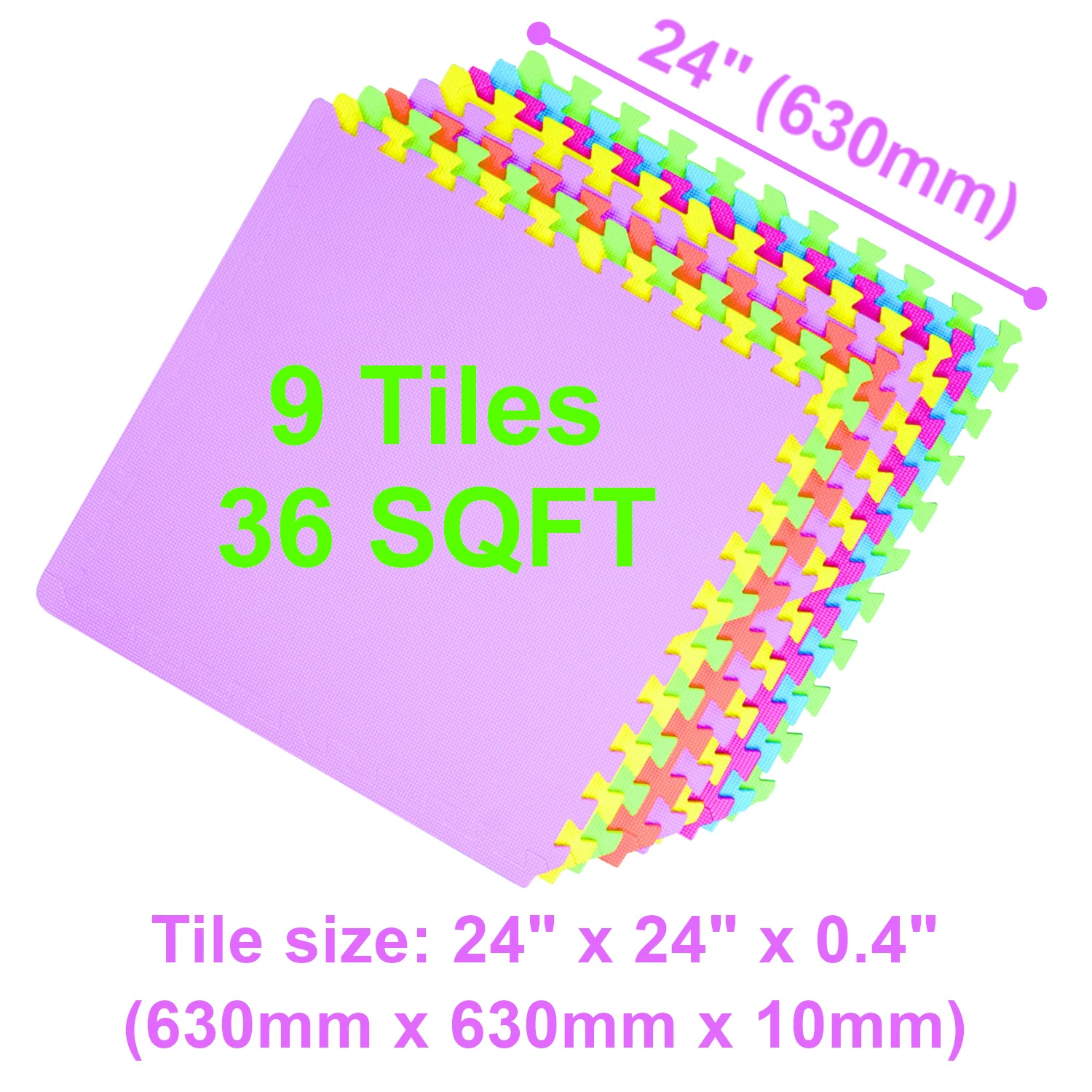 36-SQFT Giant Play Mat 9-Tile Excise Mat Easy Setup Solid EVA Foam Mat Multi-Color Interlocking Floor with 18-Border
36-SQFT Giant Play Mat 9-Tile Excise Mat Easy Setup Solid EVA Foam Mat Multi-Color Interlocking Floor with 18-Border