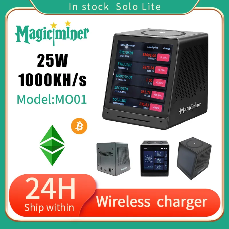 Magic Miner MO01 Smart Bitcoin Miner 770KH/s 17W Crypto Miner with Market Display Bluetooth Speaker 3-in-1 Wireless Charger Desk
Magic Miner MO01 Smart Bitcoin Miner 770KH/s 17W Crypto Miner with Market Display Bluetooth Speaker 3-in-1 Wireless Charger Desk