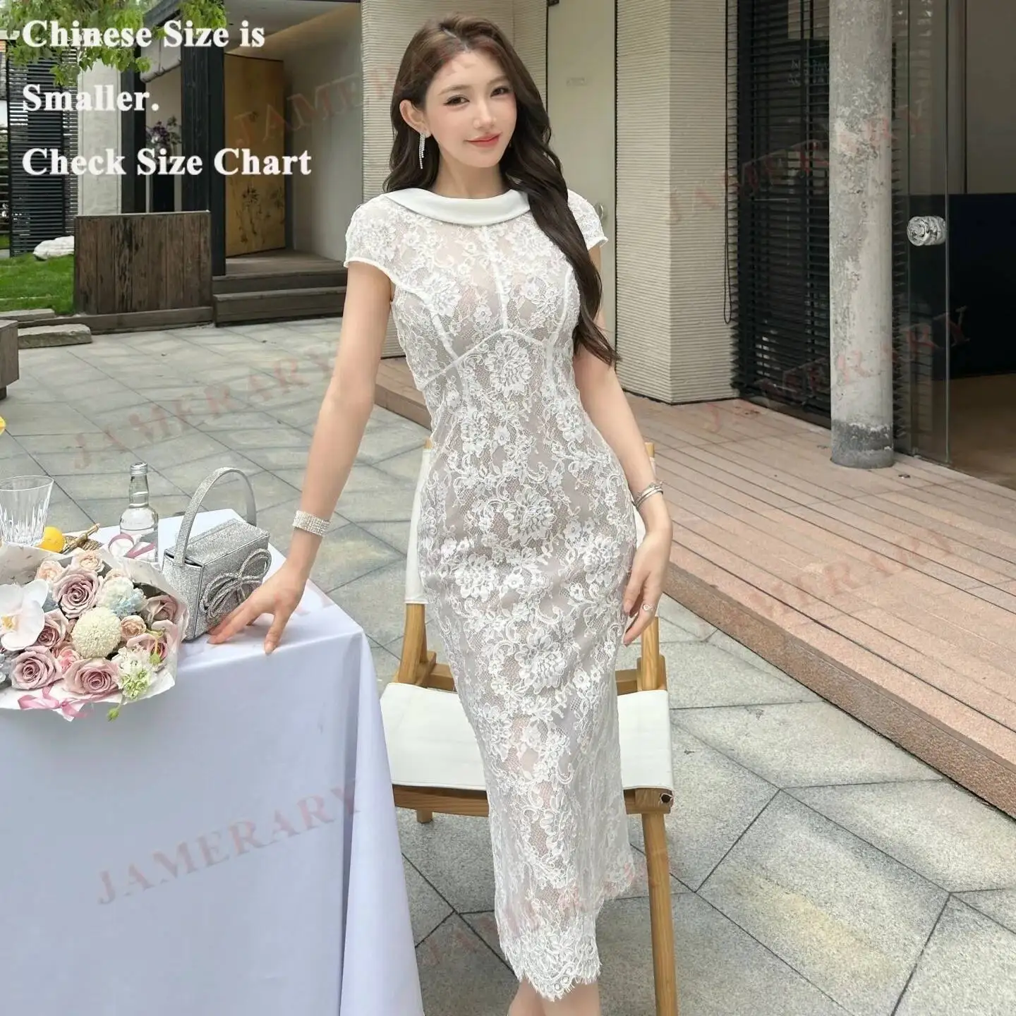 Elegant Summer Lace Long Dresses Women Formal Evening Midi Sheath Dress Party Short Sleeve Hollow Embroidery Vestidos De Fiesta
Elegant Summer Lace Long Dresses Women Formal Evening Midi Sheath Dress Party Short Sleeve Hollow Embroidery Vestidos De Fiesta