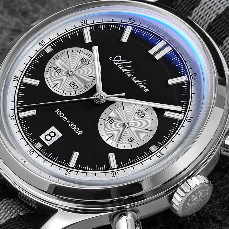 ADDIESDIVE NEW AD2542 Luxury Men Quartz Chronograph Watch Japanese 0S21 24H Dial Bubble Dome Glass Nylon Strap 100M Waterproof
ADDIESDIVE NEW AD2542 Luxury Men Quartz Chronograph Watch Japanese 0S21 24H Dial Bubble Dome Glass Nylon Strap 100M Waterproof