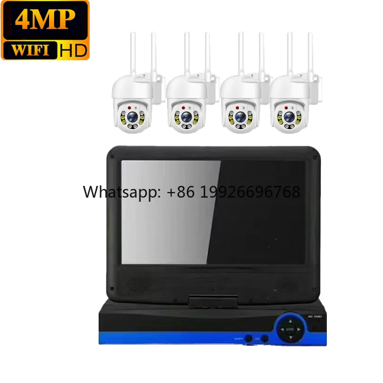 4MP IR Night Vision Wireless Security Camera System with Cloud Storage IP66 Waterproof CCTV Set
4MP IR Night Vision Wireless Security Camera System with Cloud Storage IP66 Waterproof CCTV Set