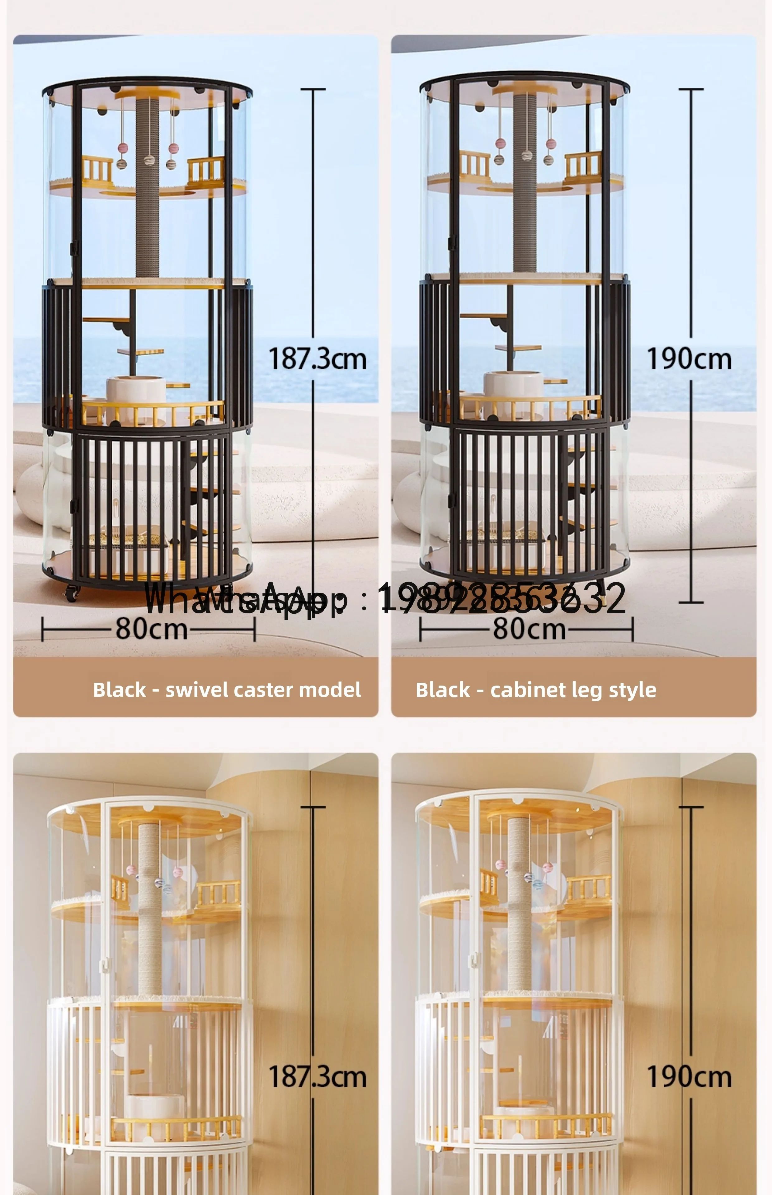 F2 360 Panoramic Cat Villa Glass Rotating Luxury Solid Wood Cat House with Toilet Cat Cage for Home Use Extra Large
F2 360 Panoramic Cat Villa Glass Rotating Luxury Solid Wood Cat House with Toilet Cat Cage for Home Use Extra Large