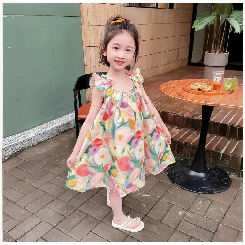 Girls' Floral Flutter Sleeve Dress Princess Dress2025Summer New Fashion Foreign Trade Children's Clothing Factory Wholesale
Girls' Floral Flutter Sleeve Dress Princess Dress2025Summer New Fashion Foreign Trade Children's Clothing Factory Wholesale