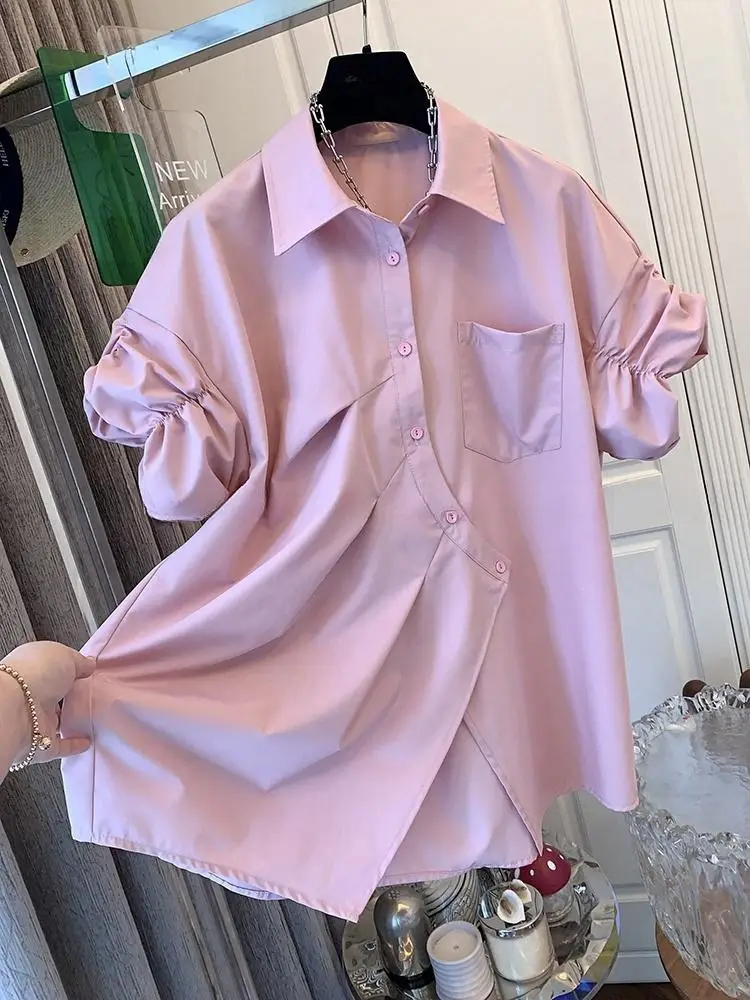 SuperAen Irregular Shirt Loose Bubble Sleeved Shirt for Women 2024 Summer New Arrival Shirt
SuperAen Irregular Shirt Loose Bubble Sleeved Shirt for Women 2024 Summer New Arrival Shirt
