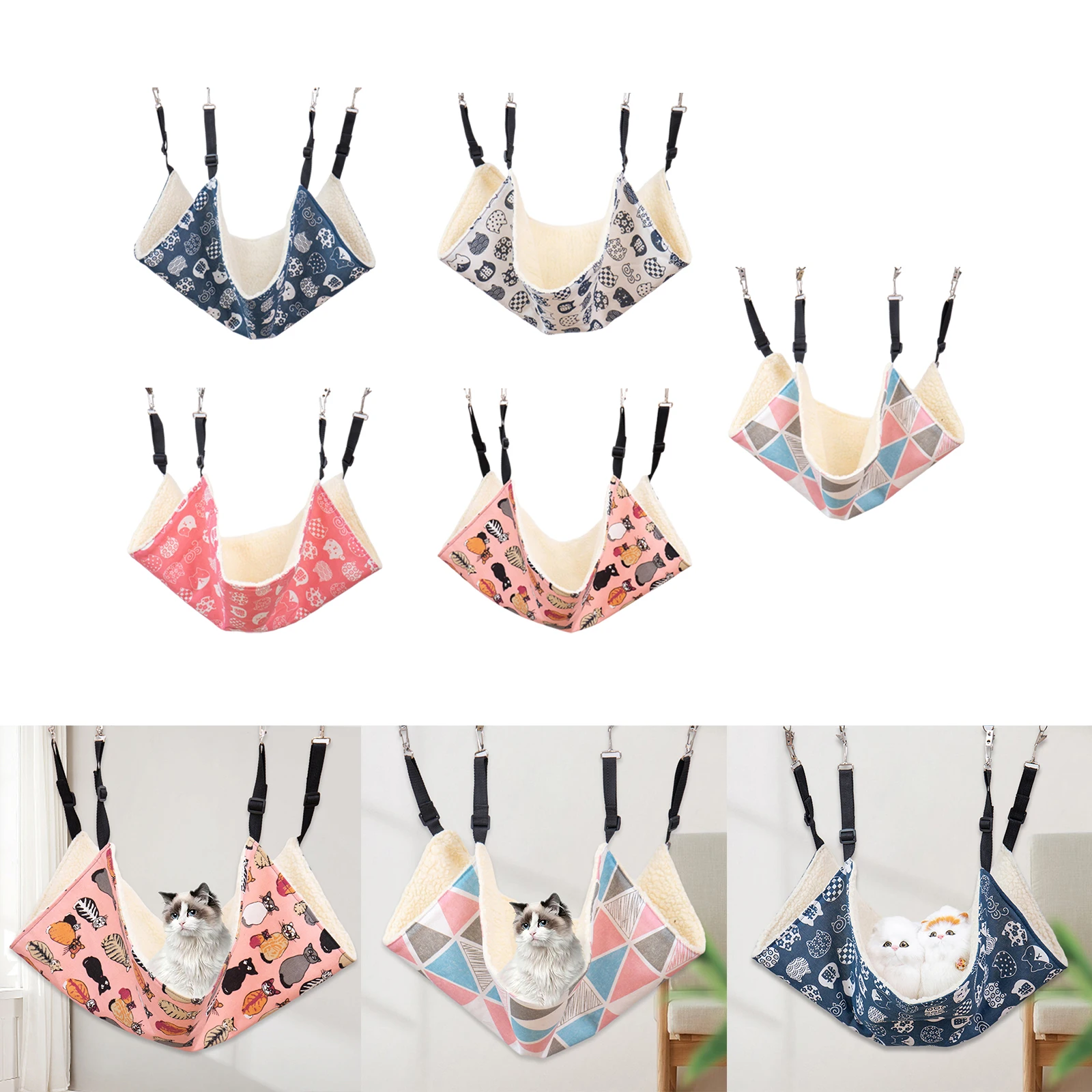 Cat Hammock Bed with Adjustable Straps Hanging Soft Pet Bed for Indoor Cats Pet Cage Accessories Small Dogs Chinchilla Hamster
Cat Hammock Bed with Adjustable Straps Hanging Soft Pet Bed for Indoor Cats Pet Cage Accessories Small Dogs Chinchilla Hamster