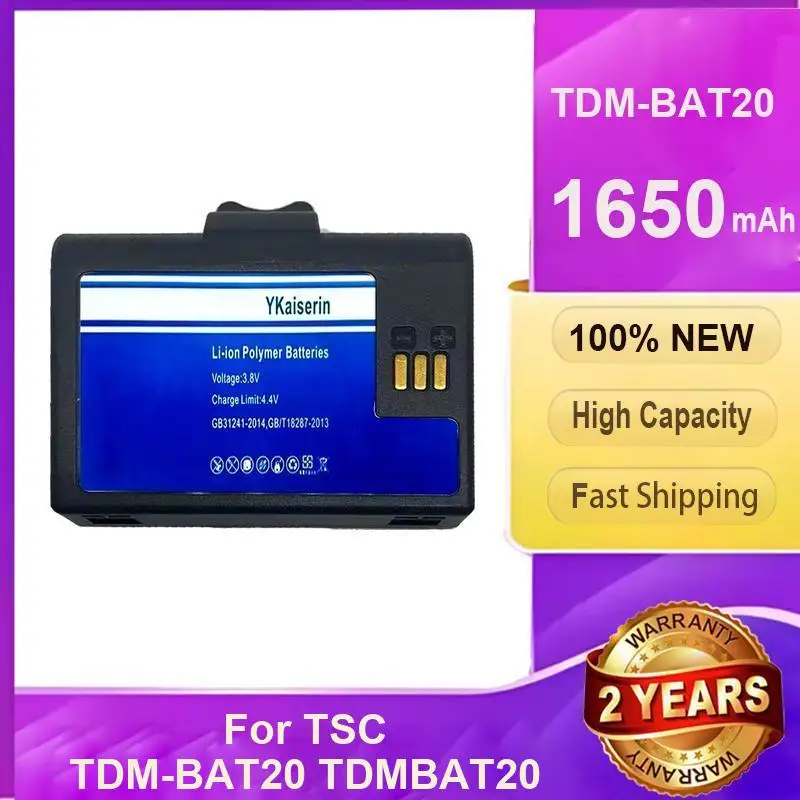 YKaiserin 1650mAh Replacement Battery TDMBAT20 for TSC TDM-BAT20 Digital Batteries
YKaiserin 1650mAh Replacement Battery TDMBAT20 for TSC TDM-BAT20 Digital Batteries