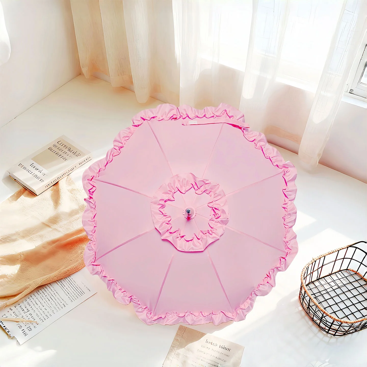 Sweet Lolita Umbrella Wooden Handle Ruffled Parasol Gothic Cosplay Photography Prop for Wedding Tea Party Costume Accessory
Sweet Lolita Umbrella Wooden Handle Ruffled Parasol Gothic Cosplay Photography Prop for Wedding Tea Party Costume Accessory