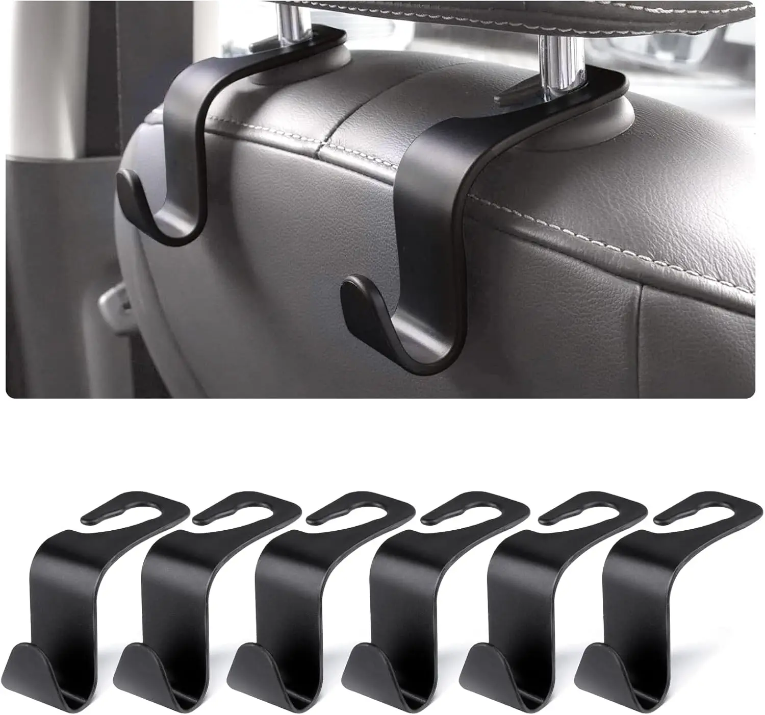 Yuanjoy 12 Pcs Car Headrest Hooks Duty Back Seat Organizer Hangers, Plastic Hooks for Interior Accessories, Purse/Bag
Yuanjoy 12 Pcs Car Headrest Hooks Duty Back Seat Organizer Hangers, Plastic Hooks for Interior Accessories, Purse/Bag
