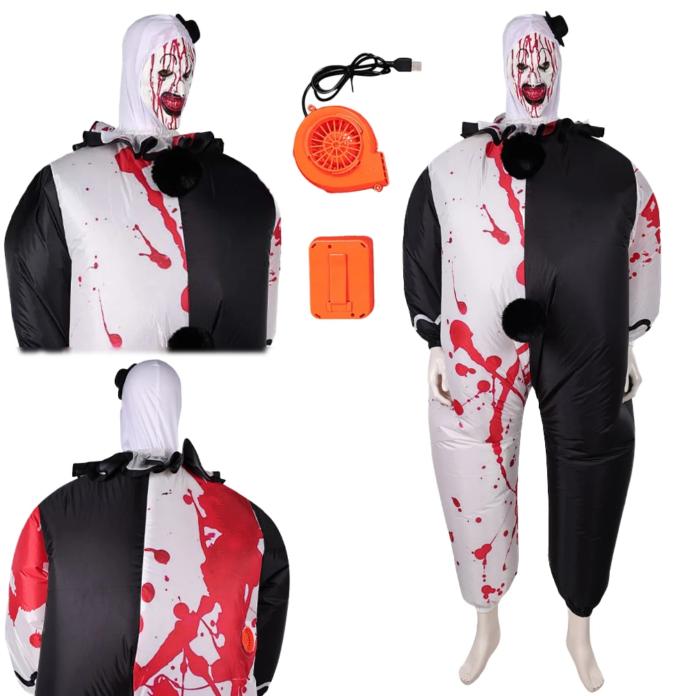 Terrifier Art Clown Cosplay Fantasy Inflatable Costume Blow Up Clothing Horror Movie Costume Disguise Adult Men Party Outfits
Terrifier Art Clown Cosplay Fantasy Inflatable Costume Blow Up Clothing Horror Movie Costume Disguise Adult Men Party Outfits