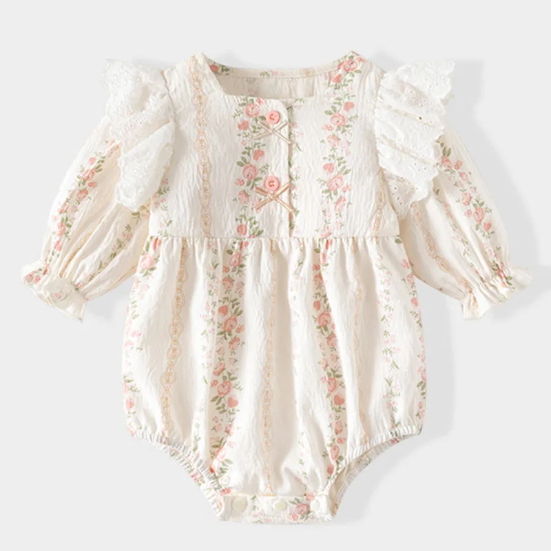 2025 New Spring 0-24M Baby Girl Clothing Toddler Baby Girl Romper Long Sleeved Cotton Flower Print Newborn Baby Girl Jumpsuit
2025 New Spring 0-24M Baby Girl Clothing Toddler Baby Girl Romper Long Sleeved Cotton Flower Print Newborn Baby Girl Jumpsuit