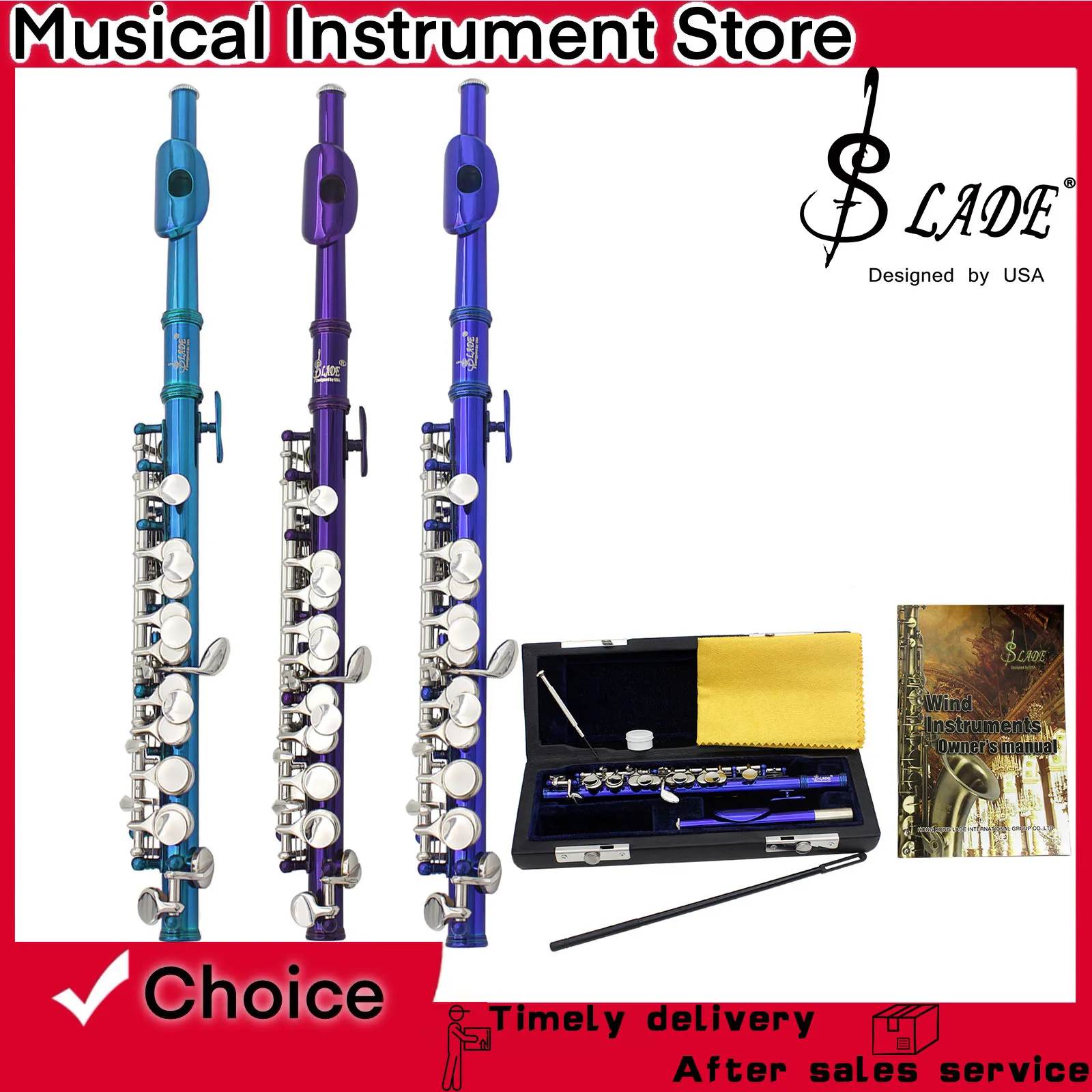 SLADE Piccolo C Key Профессиональная флейта с посеребренным корпусом Доступны различные варианты цвета Практическое выступление с аксессуарами
SLADE Piccolo C Key Профессиональная флейта с посеребренным корпусом Доступны различные варианты цвета Практическое выступление с аксессуарами