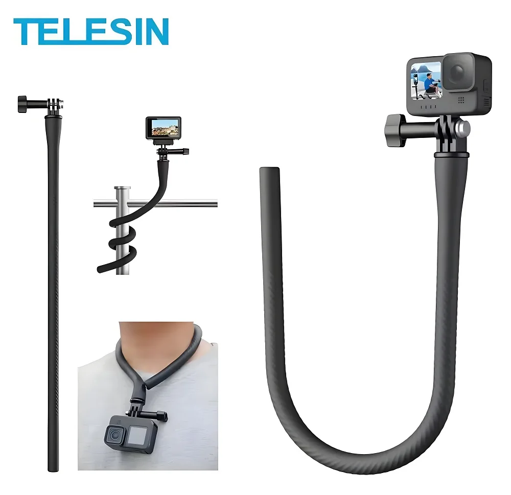 TELESIN Octopus Tripod: Flexible Bracket Mount with Phone Holder Clip for GoPro 13-10, Insta360 X5/AcePro, DJI Action 4/5 Pro
TELESIN Octopus Tripod: Flexible Bracket Mount with Phone Holder Clip for GoPro 13-10, Insta360 X5/AcePro, DJI Action 4/5 Pro