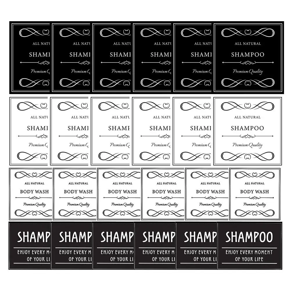 24 Pcs Soap Dispenser Stickers Waterproof Self Adhesive Bathroom Accessories Shower Bottle Labels Removable Tags Body Wash
24 Pcs Soap Dispenser Stickers Waterproof Self Adhesive Bathroom Accessories Shower Bottle Labels Removable Tags Body Wash