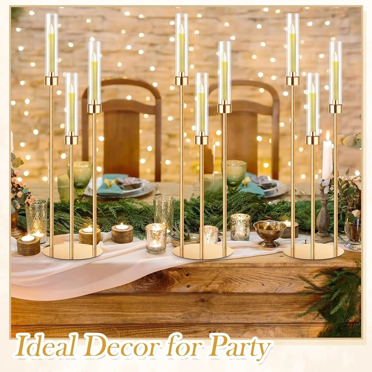 8 Set 3 Arm Candelabra Centerpiece 33.8 Inch Candelabra Candle Holder Metal Floor Pillar Candlesticks Gold Candelabra Centerpie
8 Set 3 Arm Candelabra Centerpiece 33.8 Inch Candelabra Candle Holder Metal Floor Pillar Candlesticks Gold Candelabra Centerpie