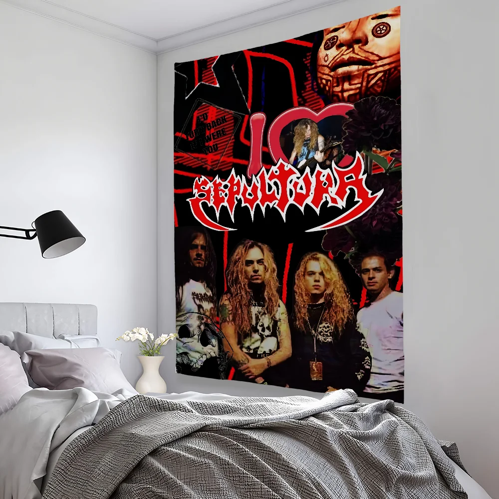 S-SepulturaS Heavy Rock Band Tapestry Bedroom Living Bar Garden Outdoor Microfiber Festival Decoration Background Art Banner
S-SepulturaS Heavy Rock Band Tapestry Bedroom Living Bar Garden Outdoor Microfiber Festival Decoration Background Art Banner