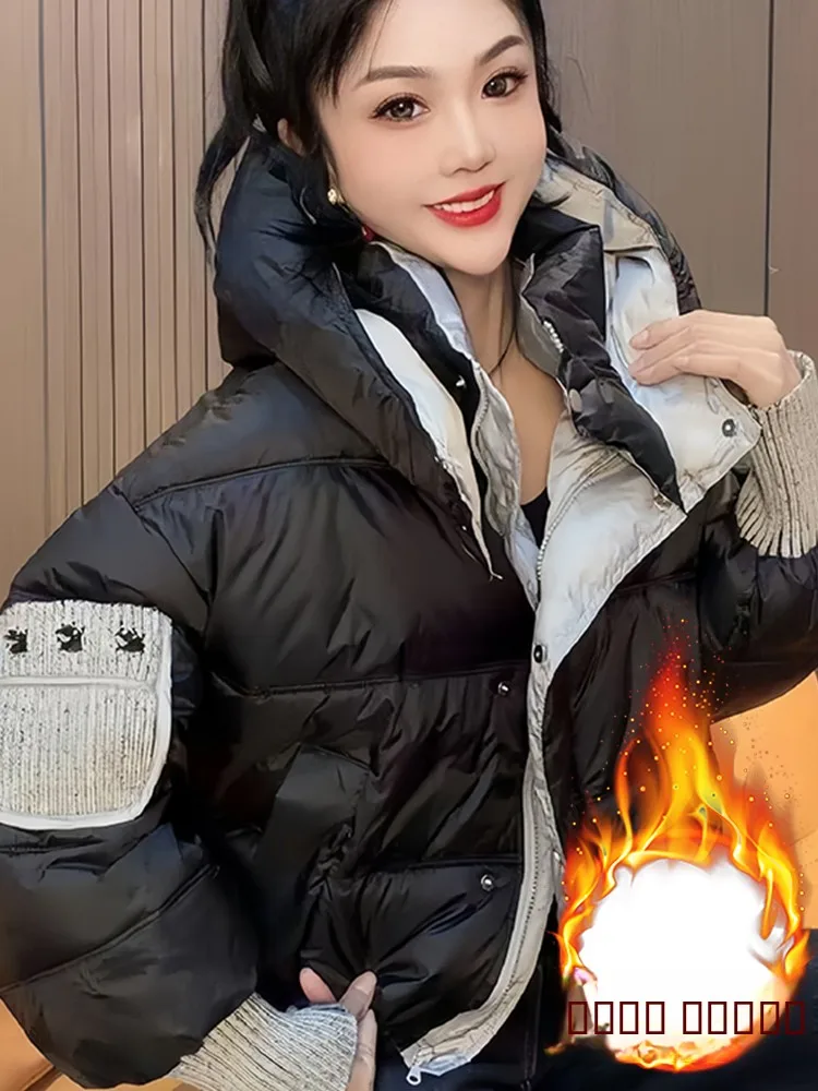 Korean Sle Thiened Fce Lined down Jaet Women's Faion Outerwear Warm Sli Streetwear Winter Coat Zipper Closure
Korean Sle Thiened Fce Lined down Jaet Women's Faion Outerwear Warm Sli Streetwear Winter Coat Zipper Closure