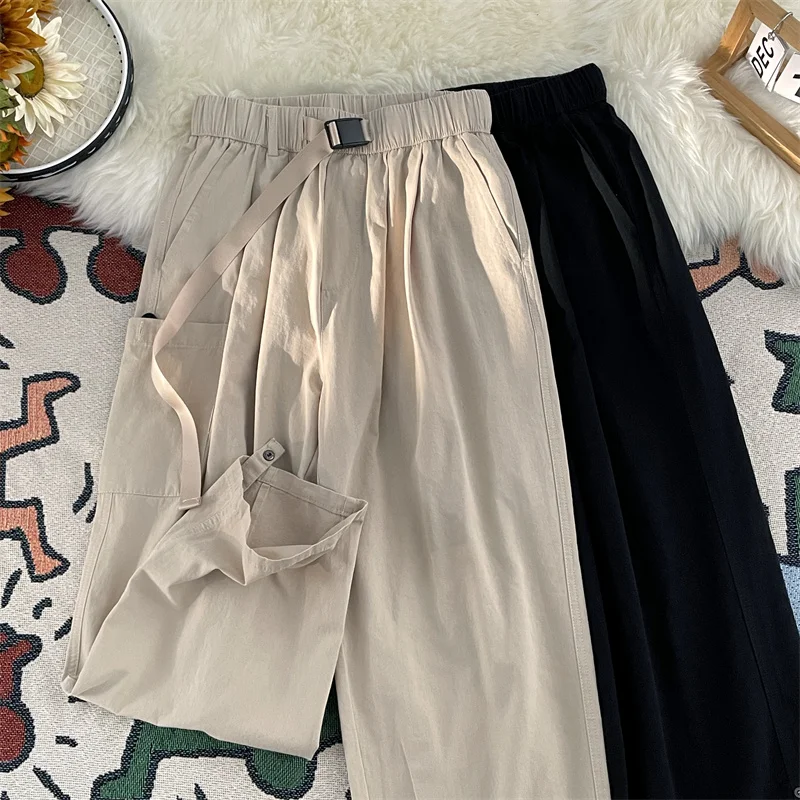 Washed Pure Cotton Men's Work Trousers Loose Wide Leg Color Button Cuffed Casual Long Pants Japanese Hong Kong Style
Washed Pure Cotton Men's Work Trousers Loose Wide Leg Color Button Cuffed Casual Long Pants Japanese Hong Kong Style