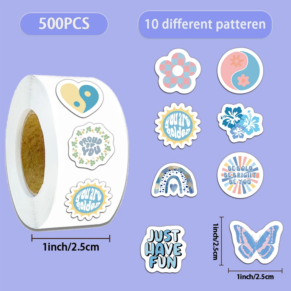 500PCS Blue Dopamine Roll Adhesive Sealing Stickers iPad Notebook DIY Decorative Stickers Material Labels
500PCS Blue Dopamine Roll Adhesive Sealing Stickers iPad Notebook DIY Decorative Stickers Material Labels
