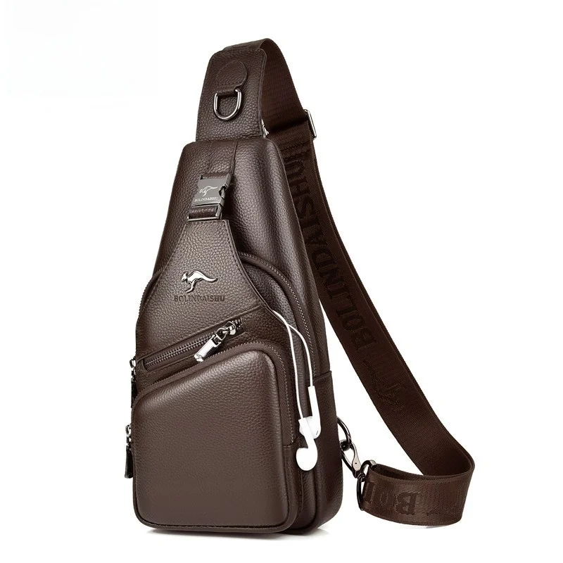 BOLINDAISHU Men's Crossbody Chest Bag Top Layer Cowhide Leather Casual Single Shoulder Bag Real Leather Backpack for Men
BOLINDAISHU Men's Crossbody Chest Bag Top Layer Cowhide Leather Casual Single Shoulder Bag Real Leather Backpack for Men